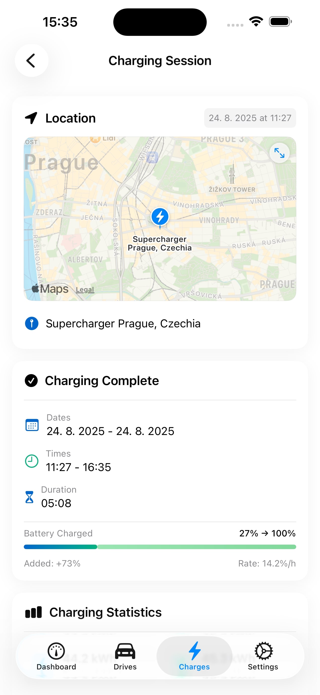 Software update history and vehicle configuration details